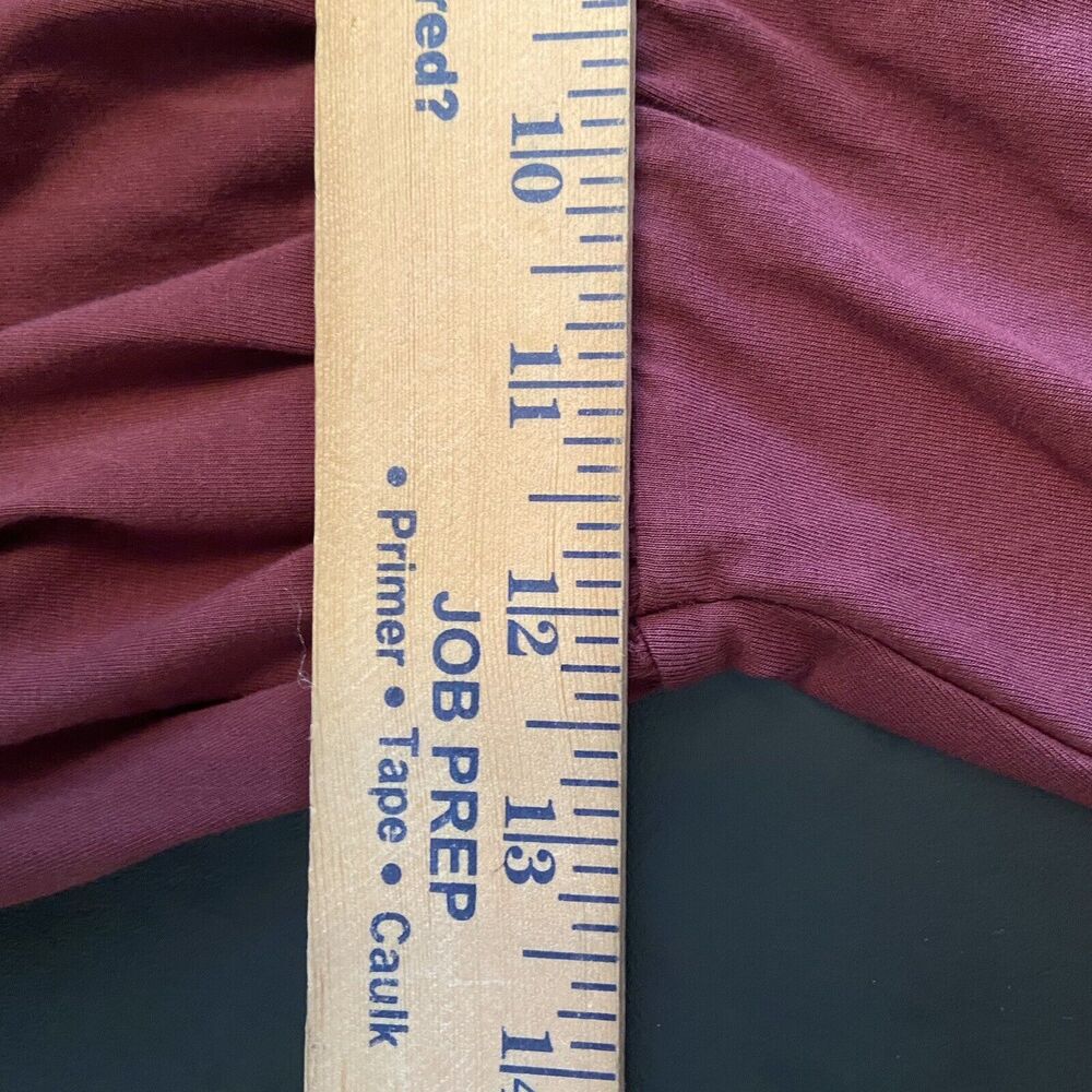 Ouges Dress Sz S Maroon Red Long Sleeve Button Po… - image 4